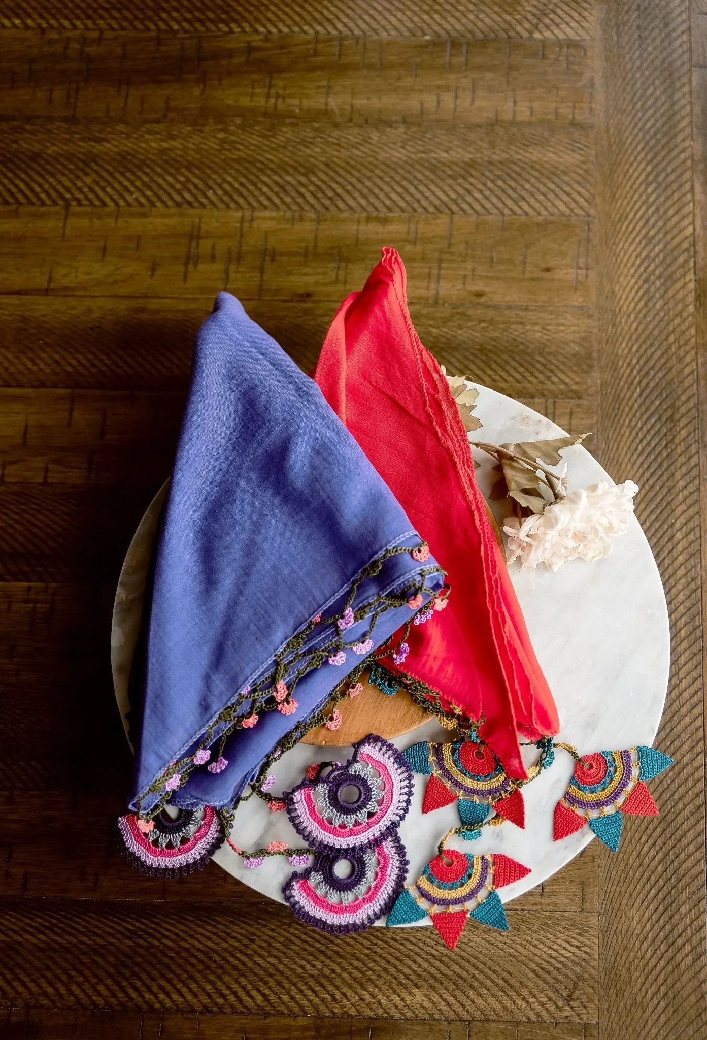 Boho Floral Scarf