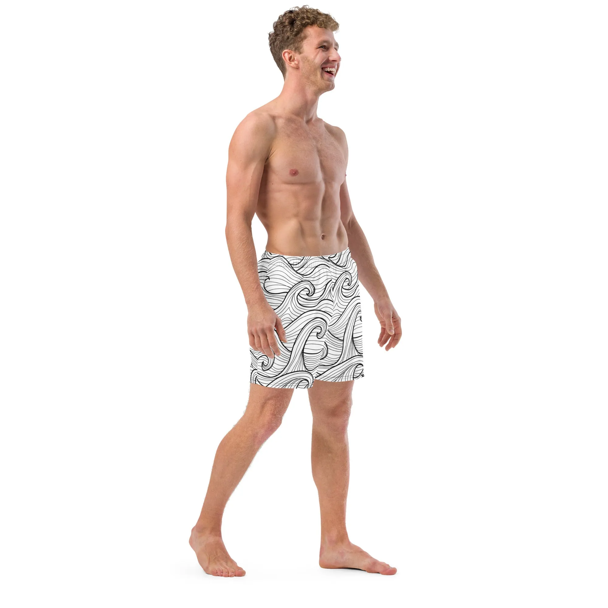 Bottom Time Eco-Friendly Men's Swim Trunks, Compass