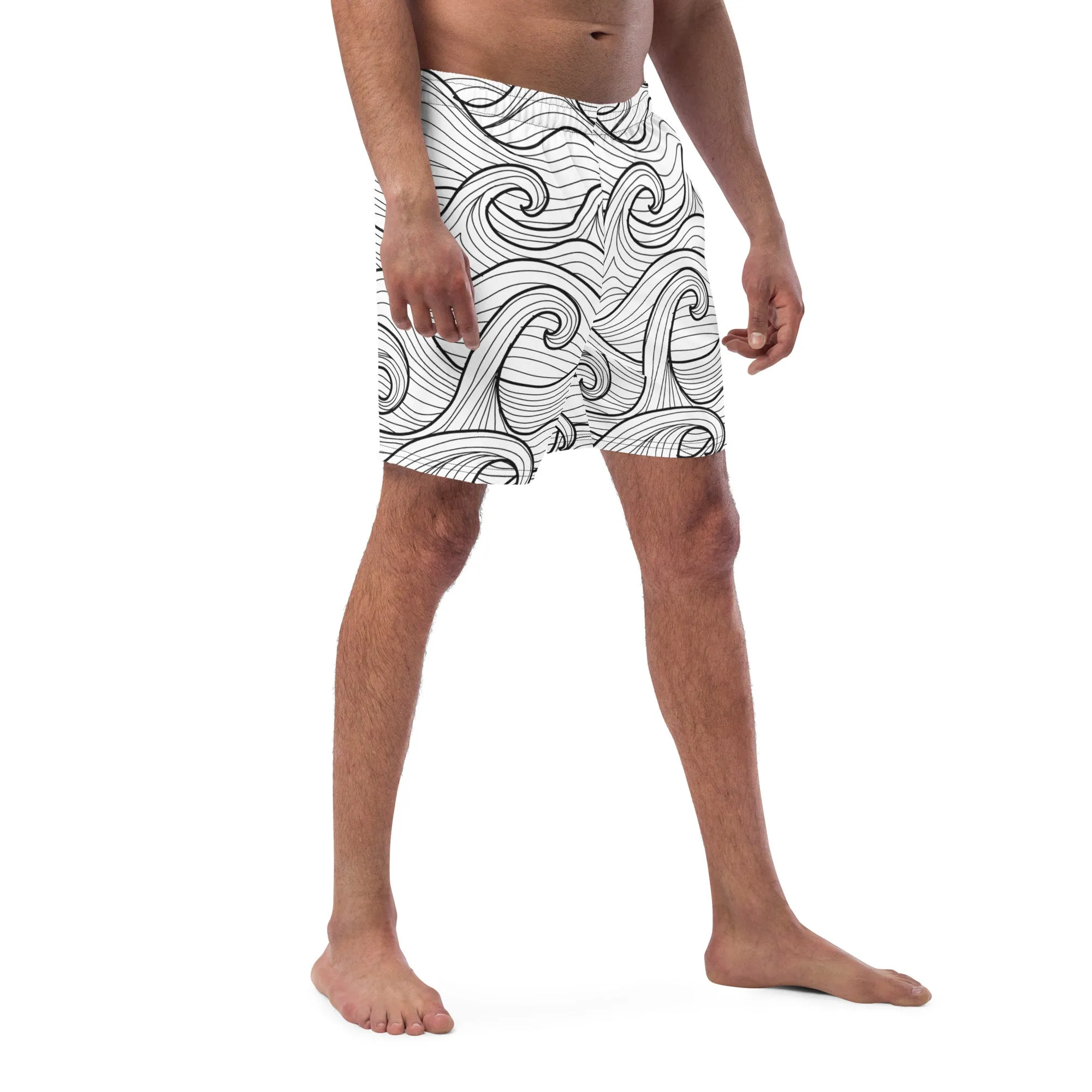 Bottom Time Eco-Friendly Men's Swim Trunks, Compass