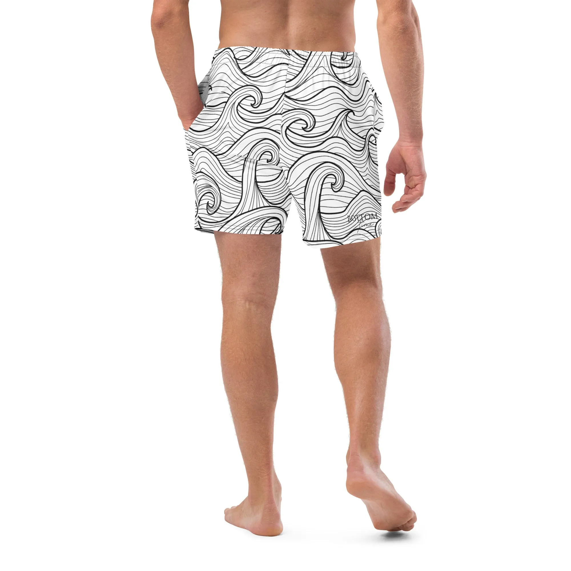 Bottom Time Eco-Friendly Men's Swim Trunks, Compass