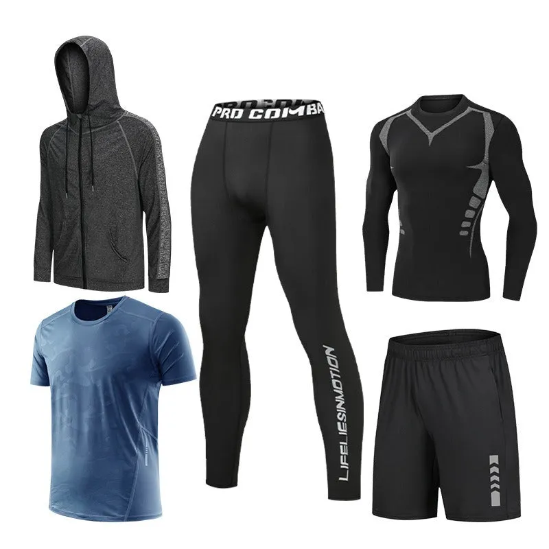 Breathable High-Elastic Quick-Drying 5-Piece Sports Set  A