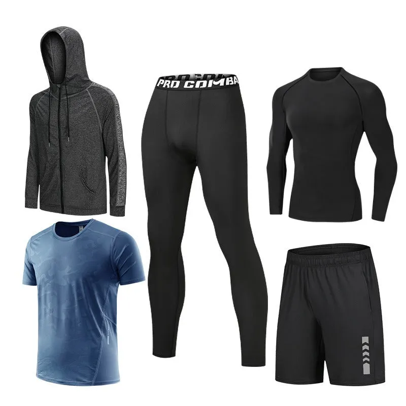 Breathable High-Elastic Quick-Drying 5-Piece Sports Set  A