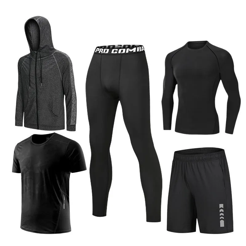 Breathable High-Elastic Quick-Drying 5-Piece Sports Set  A