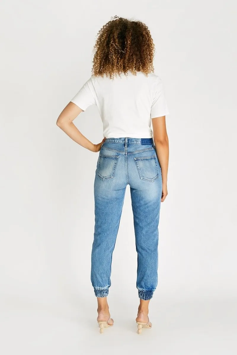 Cora Denim Jogger in Cottonwood Creek