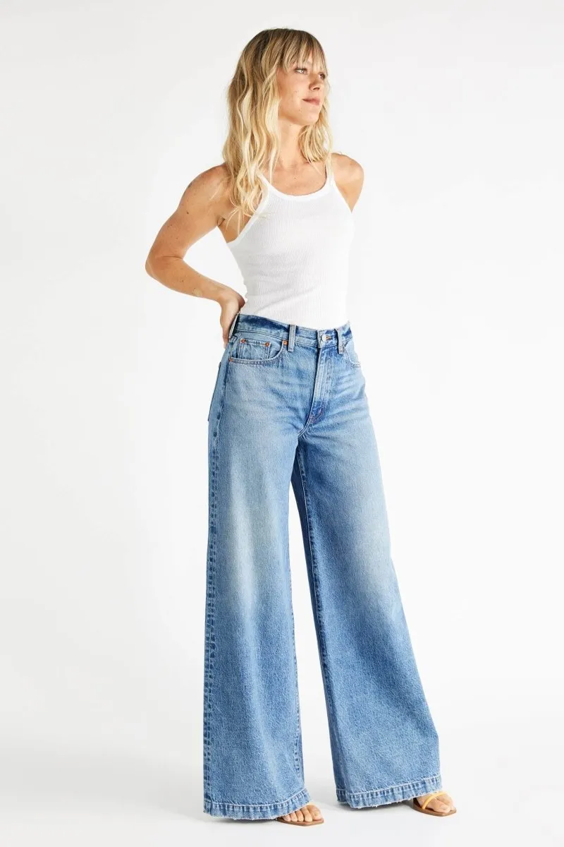 Devon Wide Leg in Titanic Blue