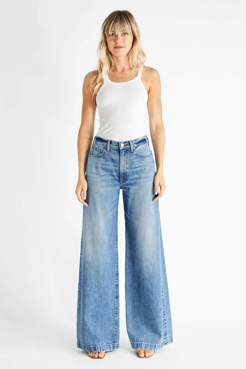 Devon Wide Leg in Titanic Blue