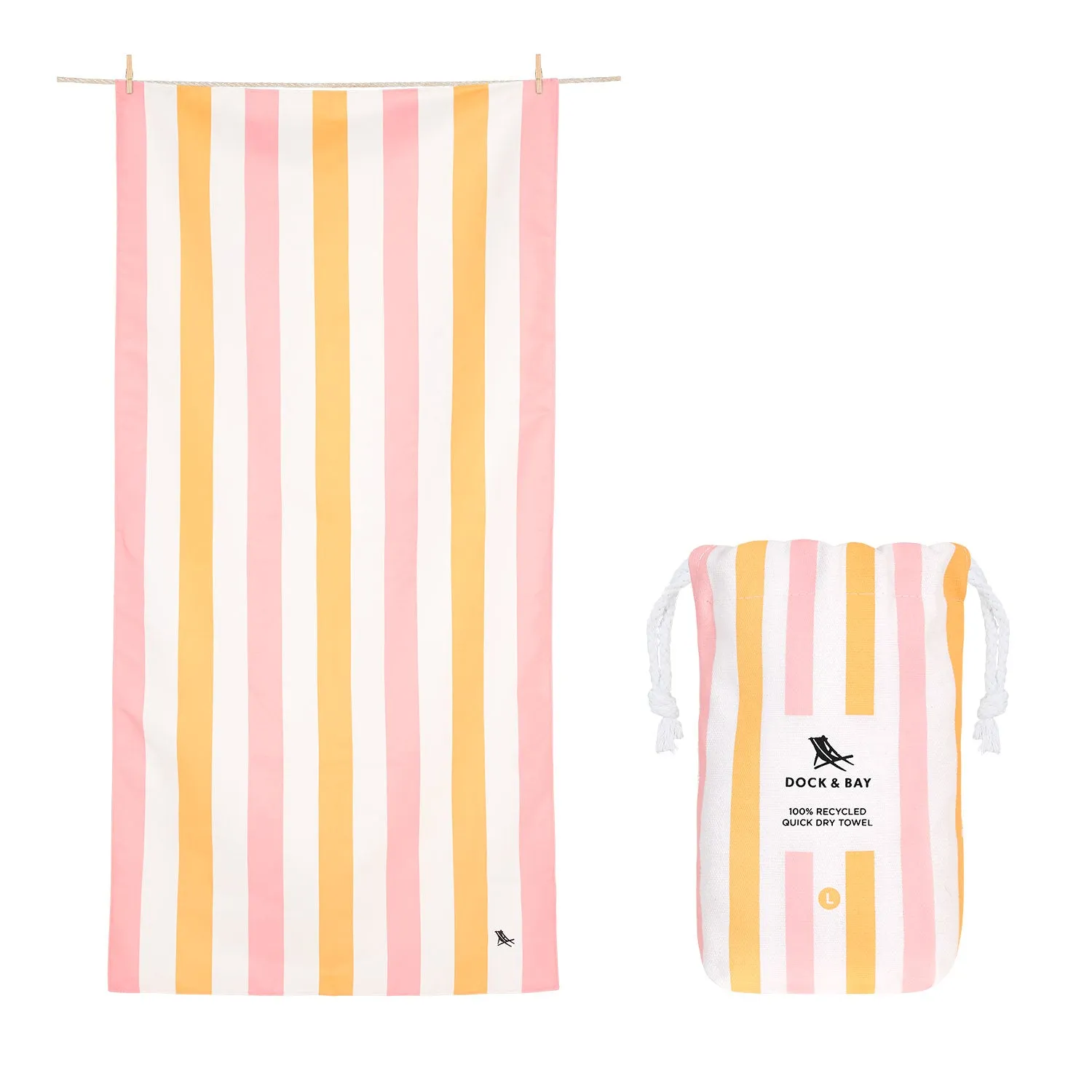 Dock & Bay Quick Dry Towels - Peach Sorbet - Outlet