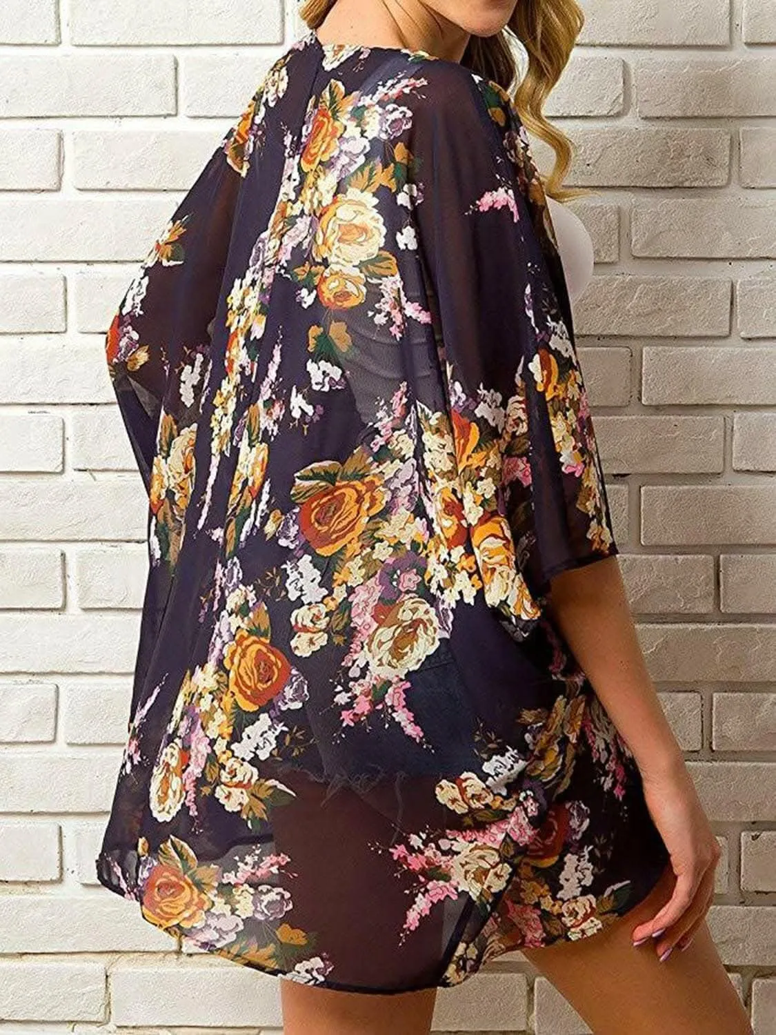 Elegant sheer kimono - half sleeves