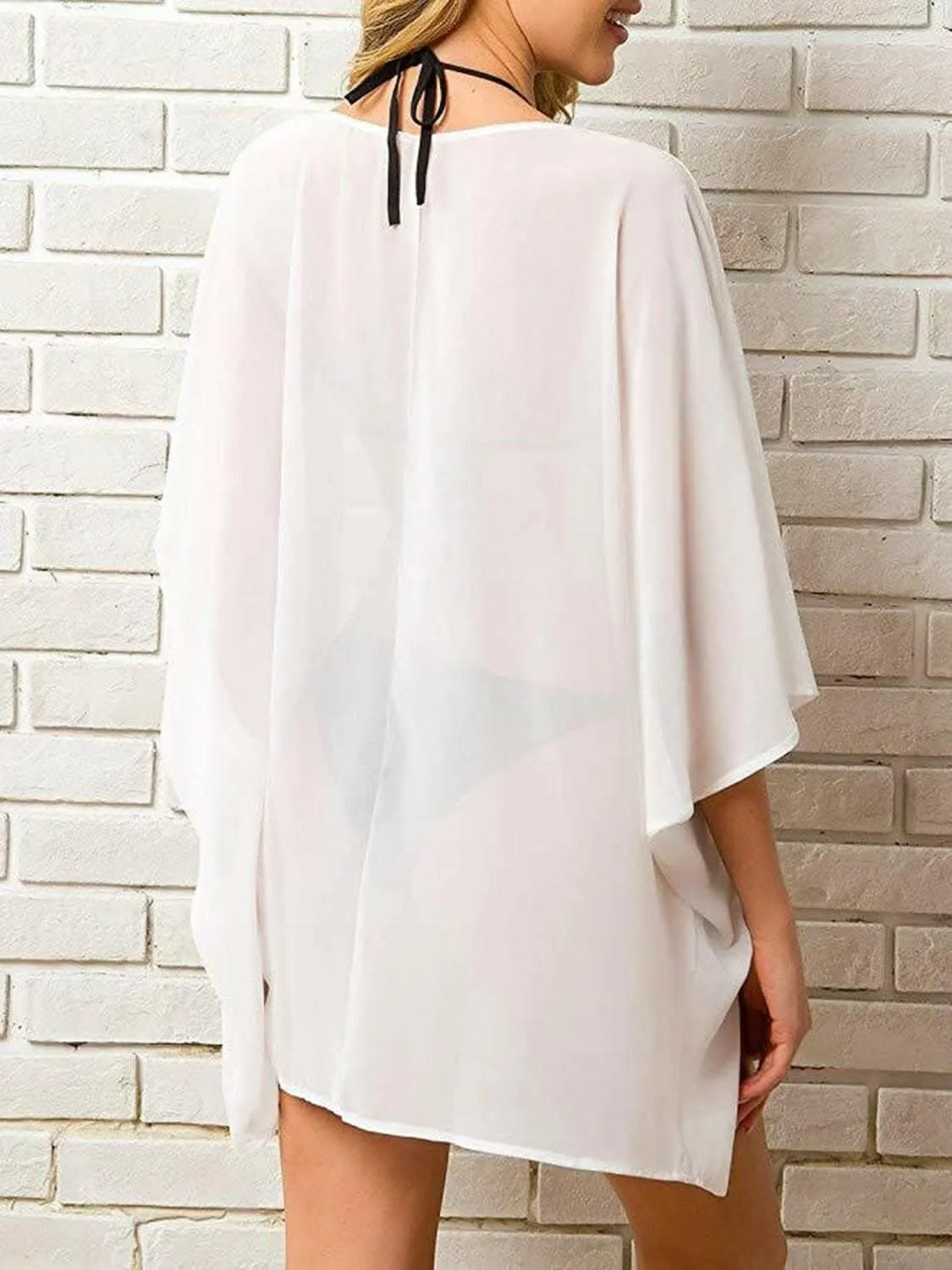 Elegant sheer kimono - half sleeves
