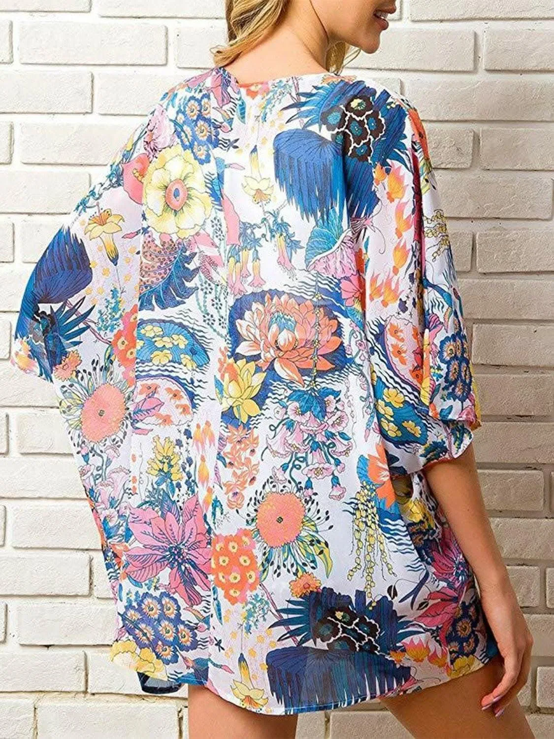 Elegant sheer kimono - half sleeves