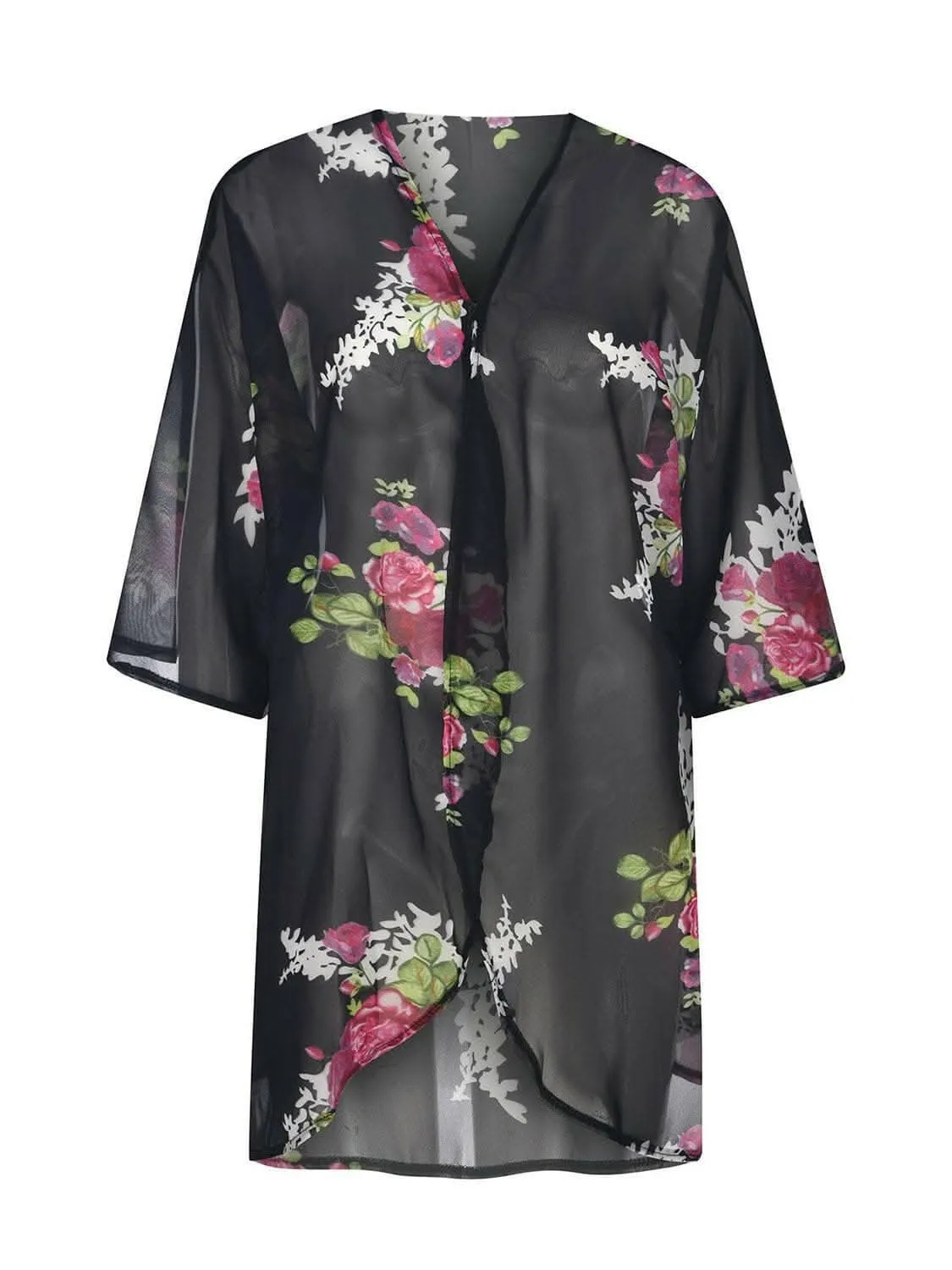 Elegant sheer kimono - half sleeves