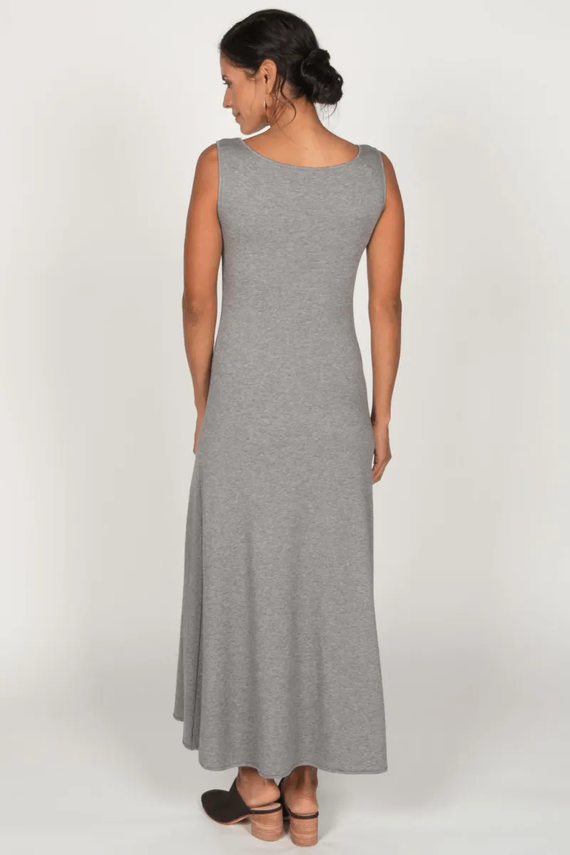 Essential Boatneck Dress in Gray