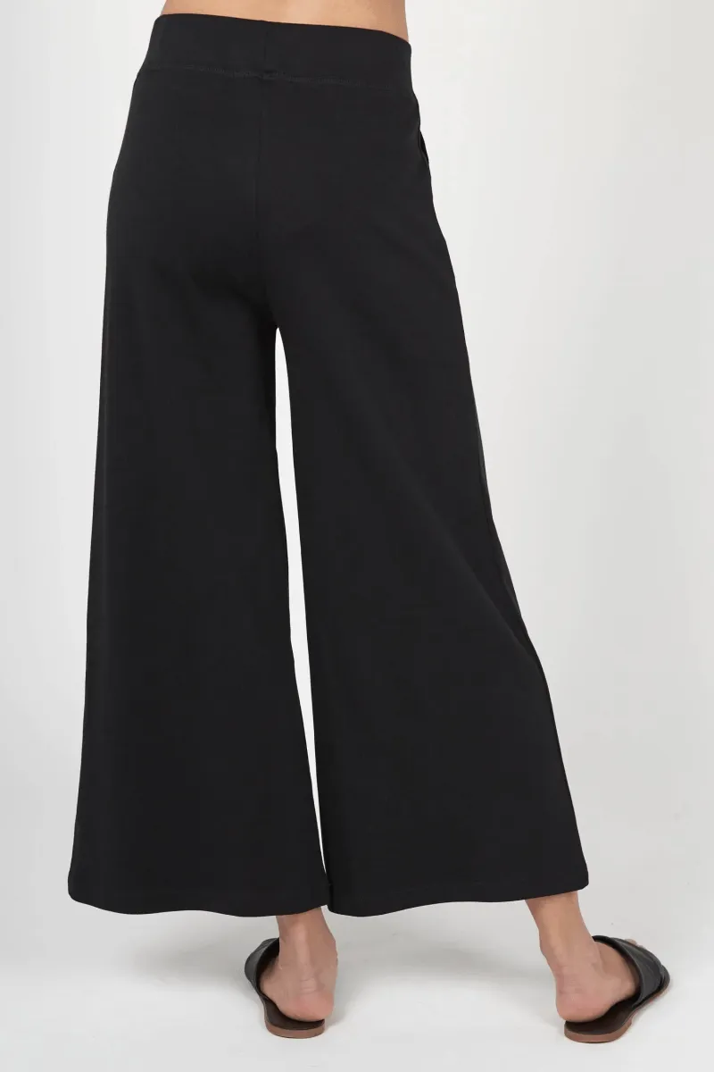 Essential Cropped Wide Leg Pant in Mink