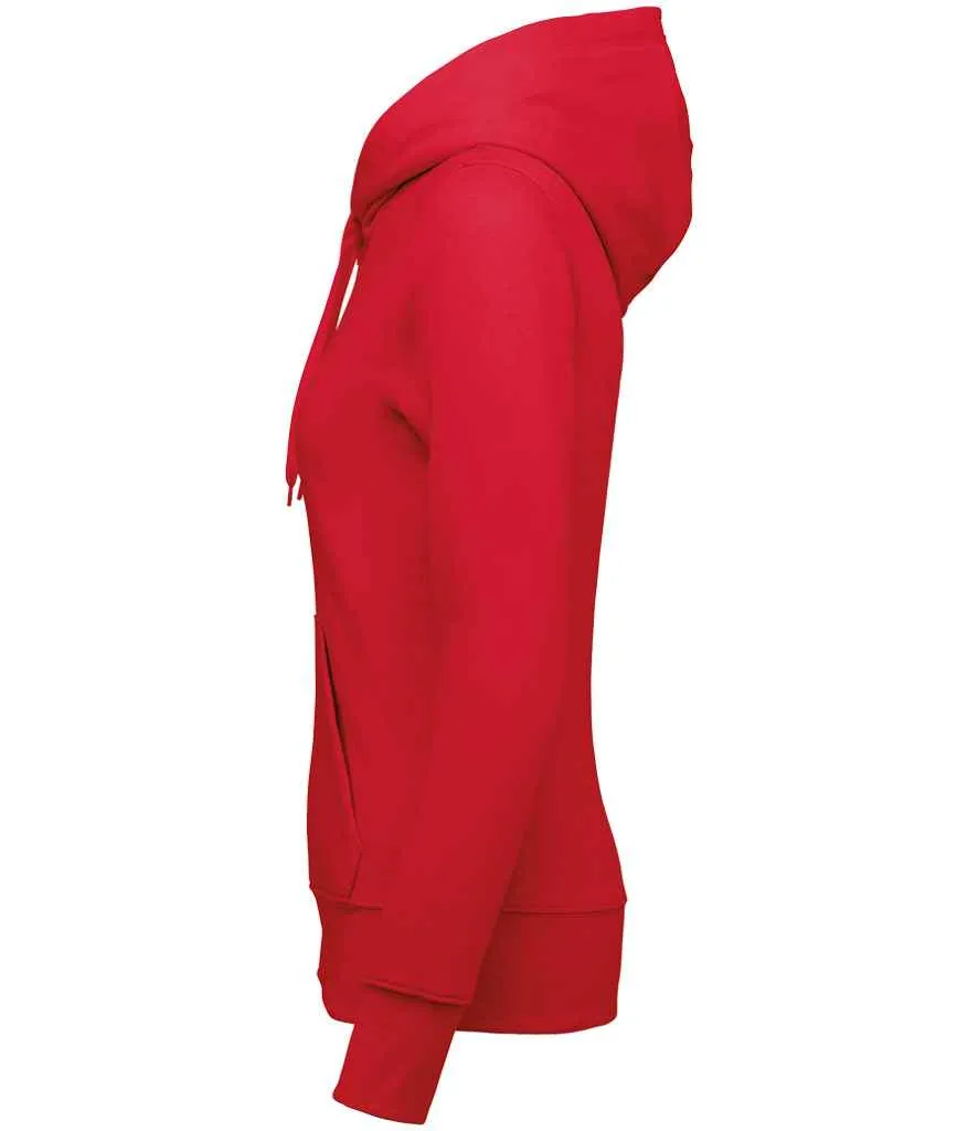 Kariban Ladies Eco Friendly Hooded Sweatshirt | Red