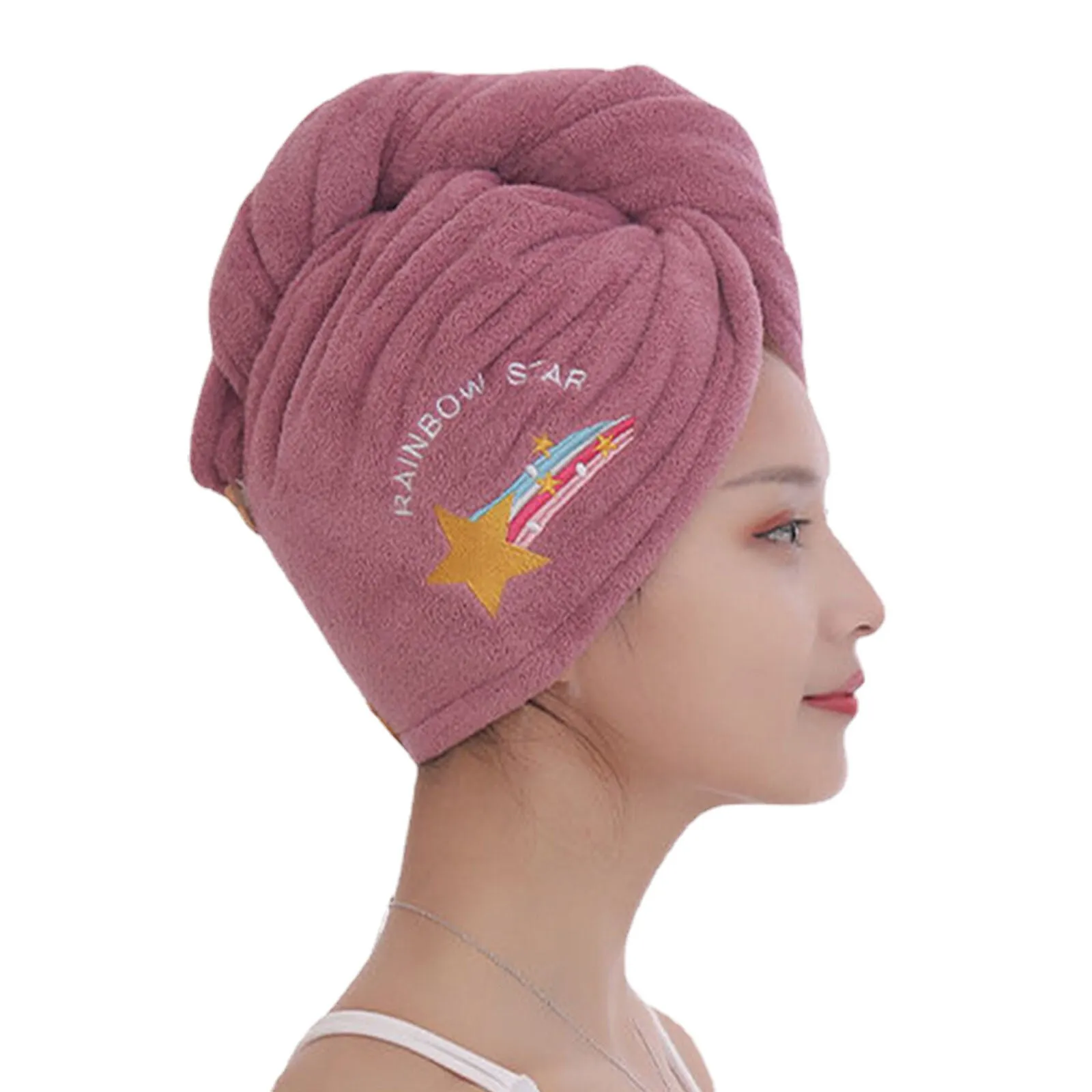 Microfiber Magic Hair Fast Dryer Turban Towel Bath Wrap Hat Quick Dry Cap