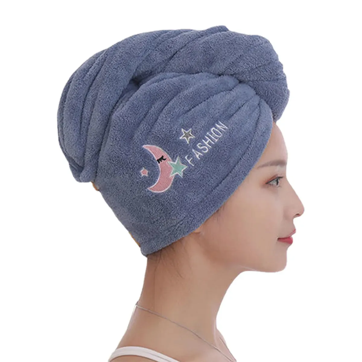 Microfiber Magic Hair Fast Dryer Turban Towel Bath Wrap Hat Quick Dry Cap