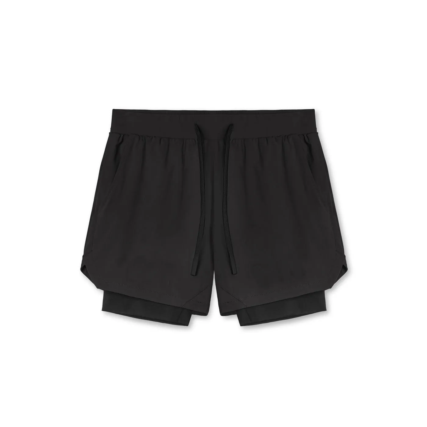 Multi-Pocket Double-Layer Fitness Shorts