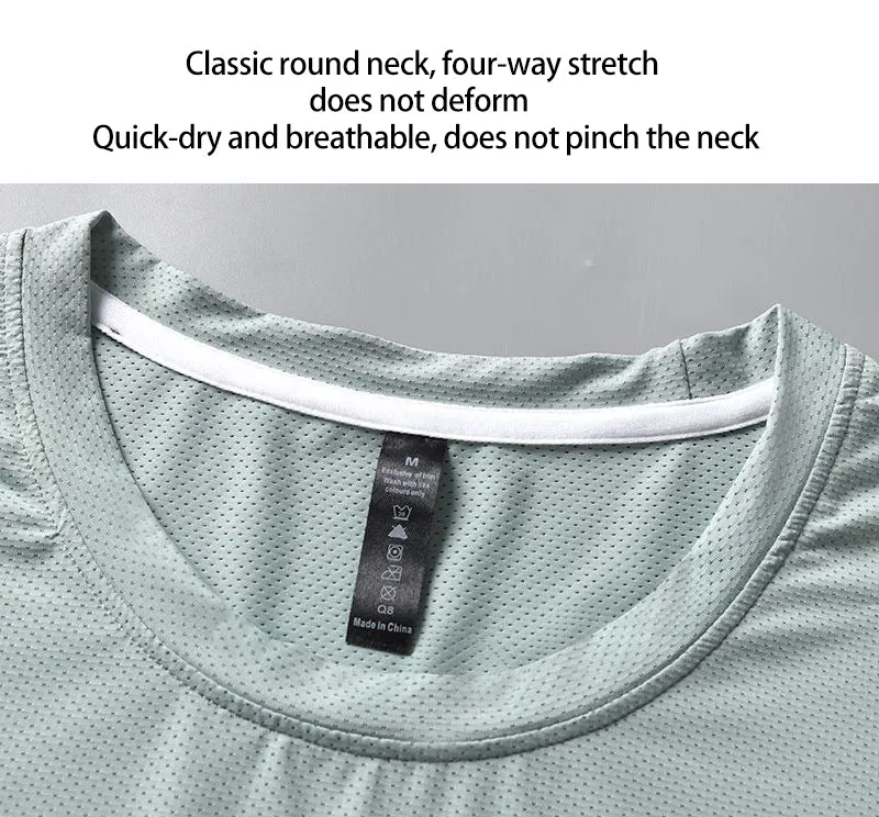 Summer Fashion Print Ice Silk Quick-Dry T-Shirt